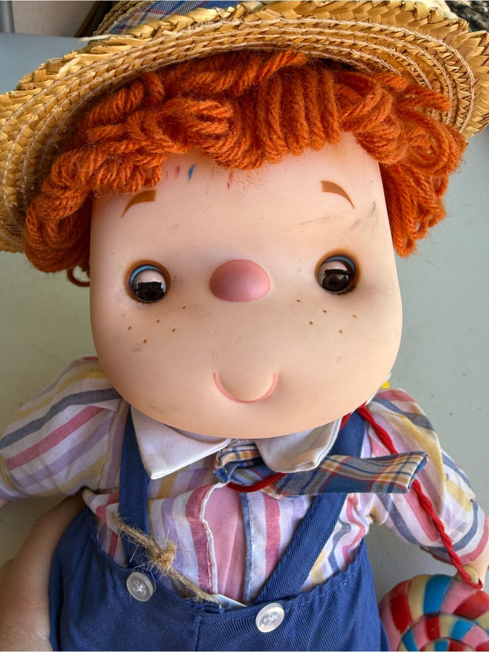 Plush Rag Doll with Orange Yarn Hair - Kids Toys